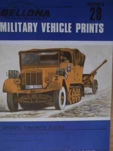 BELLONA VEHICLE PRINTS  SERIES 28 Sd.Kfz 11 PANZERJAEGARKANONE 40 COMBAT CAR T7